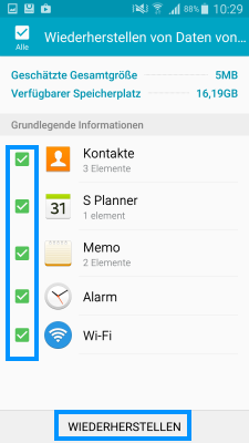 Wie kann ich mit Smart Switch meine Daten auf die SD-Karte sichern