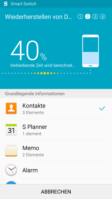 Wie kann ich mit Smart Switch meine Daten auf die SD-Karte sichern