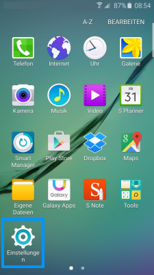 SD-Karte auf Samsung Smartphone aktivieren, Schritt 1