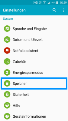 SD-Karte auf Samsung Smartphone aktivieren, Schritt 2