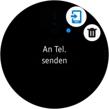 Samsung Gear S2, Screenshot erstellen, Symbole an Telefon senden oder löschen