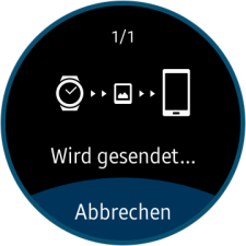 Samsung Gear S2, Screenshot erstellen, Sendung des Bildes von Samsung Gear an Smartphone