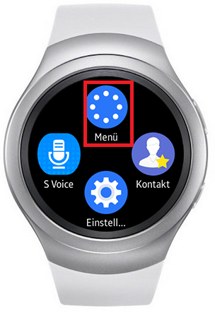 Bilder von Mobilgerät auf Gear S2/Gear S2 Classic übertragen, Gear S2 Menü antippen