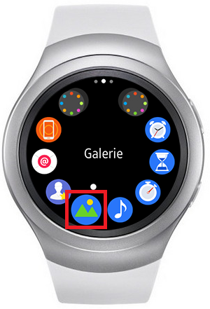 Bilder von Mobilgerät auf Gear S2/Gear S2 Classic übertragen, Gear S2 Galerie antippen