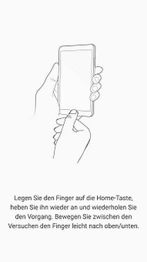 Fingerabdrücke auf Samsung S7 registrieren, Home-Taste drücken