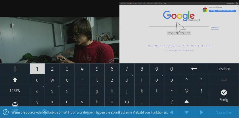 Samsung Multi-Link Screen, App starten
