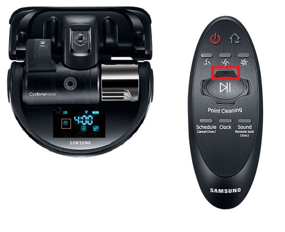 Samsung Saugroboter POWERbot VR9200, Einmal/-Tagesprogramm programmieren, Richtungstaste nach oben, Stundeneinstellung