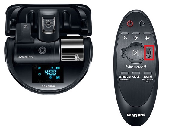 Samsung Saugroboter POWERbot VR9200, Einmal/-Tagesprogramm programmieren, Richtungstaste nach rechts, wechseln zu nächsten Punkt