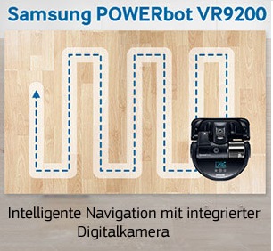 Samsung Saugroboter POWERbot VR9200, Navigation mit integrierter Digitalkamera