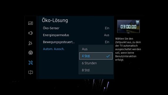 Samsung Smart TV automatisch ausschalten