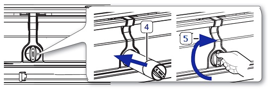 Samsung French-Door Kühlschranks RF24HSESBSR, Wasserfilterpatrone einsetzen