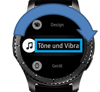 Samsung Gear S3 (classic/frontier), Vibrationseinstellung ändern