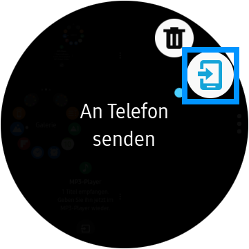 Medien zwischen Smartphone und Samsung Gear S3 übertragen, an Telefon senden