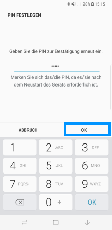 Beispiel für PIN