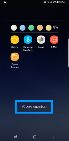 Start-und App-Bildschirm des Galaxy S8/S8+, Apps verschieben und Ordner erstellen