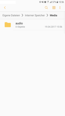 Samsung Galaxy Smartphone, Klingelton anpassen, Eigene Töne manuell hinzufügen, Schritt 3, Ordnerstruktur Audio erstellen