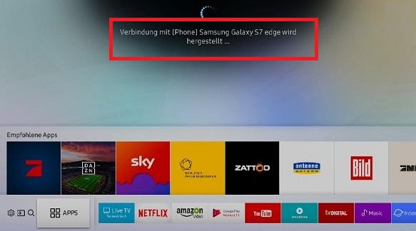 Samsung Smart View mit QLED Smart TV verwenden