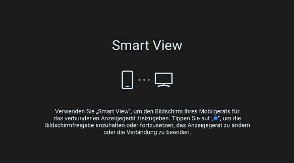 Samsung Smart View mit QLED Smart TV verwenden