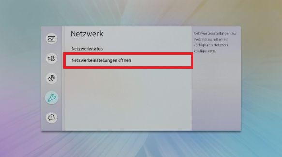 Samsung Smart QLED TV, drahtlose Internetverbindung herstellen