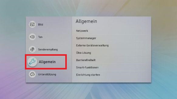 Samsung Smart QLED TV, drahtlose Internetverbindung herstellen