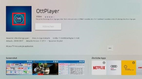 Apps auf Samsung QLED TV installieren, Installation abgeschlossen