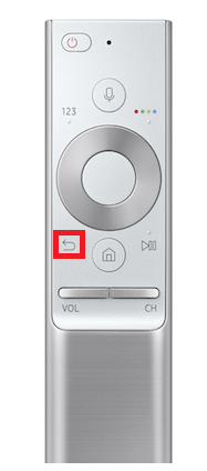 Apps von Samsung QLED TV entfernen, Zurück-Taste