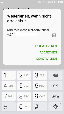 Samsung Galaxy A3 (2017), Rufumleitung einstellen oder deaktivieren