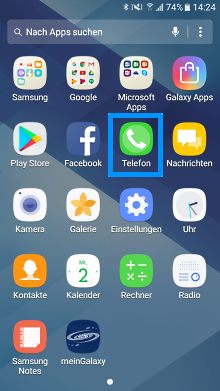 Samsung Galaxy S7 (Edge), Rufummmerunterdrückung einstellen