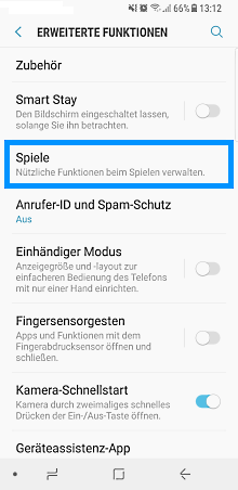 Game Launcher aktivieren oder deaktivieren, Schritt 2