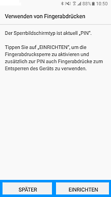 Samsung Galaxy A3 (2017), PIN einrichten