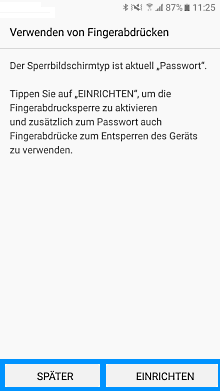 Wie kann ich bei meinem Galaxy A3 (2017) ein Passwort einrichten?