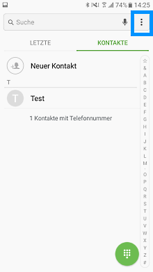 Samsung Galaxy S7 (Edge), Rufummmerunterdrückung einstellen