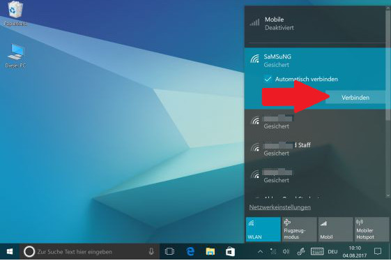 Galaxy Book mit Internet verbinden