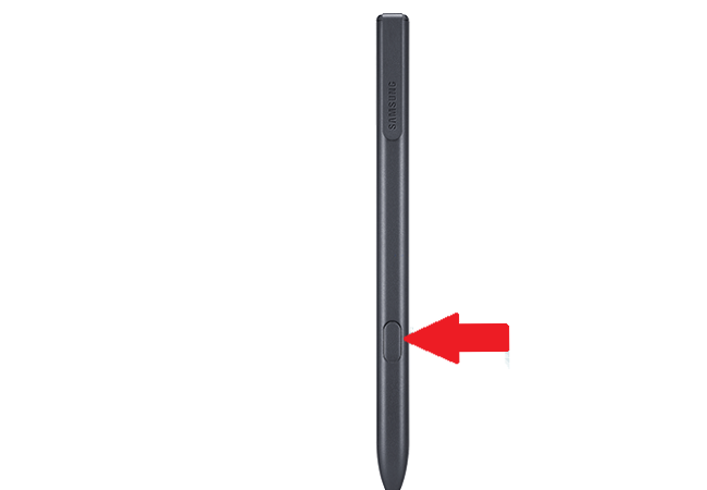 S Pen Befehle-Menü auf Galaxy Book aufrufen, S Pen-Taste drücken