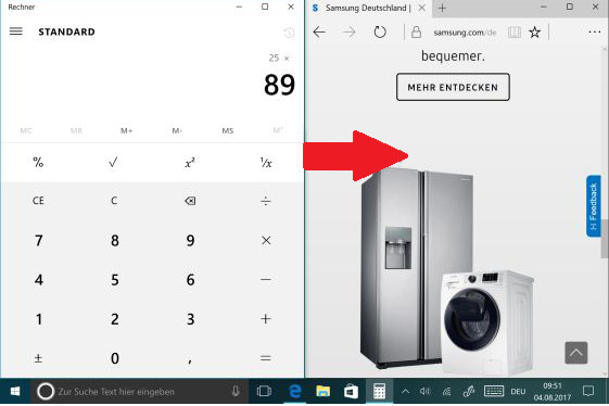 Galaxy Book geteilte Bildschirmansicht, Schritt 6