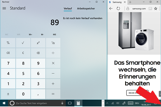 Galaxy Book geteilte Bildschirmansicht, Schritt 7
