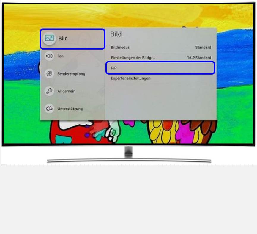 Samsung QLED TV, Einstellungen, Bild, PIP