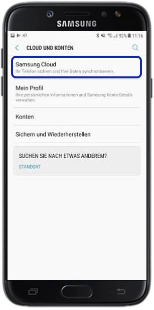 Wie erstelle ich ein Backup mit Samsung Cloud?
