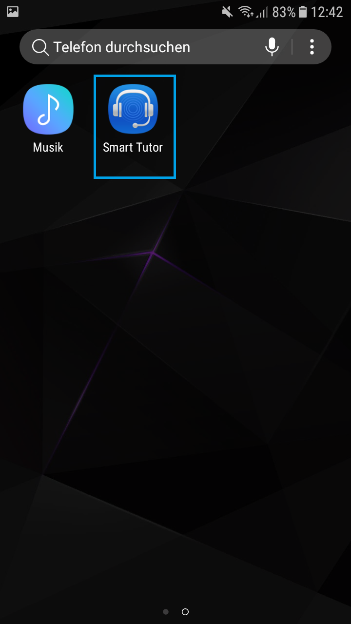 Apps bei Samsung-Galaxy Note8 deinstallieren, App getippt halten