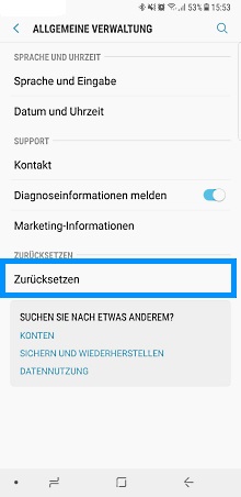 Wie kann ich mein Galaxy Note8 zurücksetzen?