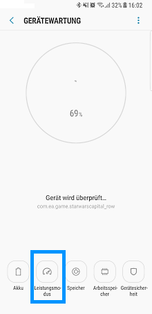 Leistungsmodus auf Samsung Galaxy anpassen, Lademaske