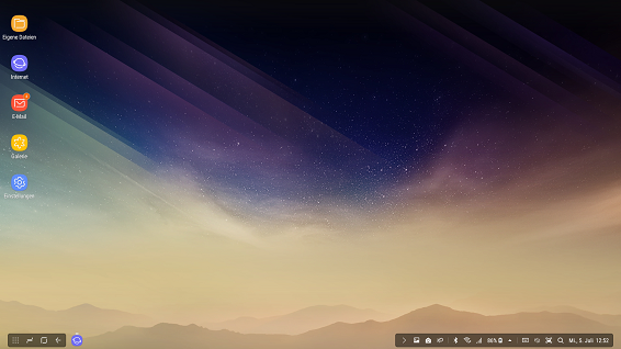 Optionen Startbildschirm Samsung DeX Station, Hintergrundbild