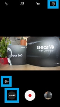 Wie nutze ich die App Samsung Gear 360, um Videos und Fotos aufzunehmen?