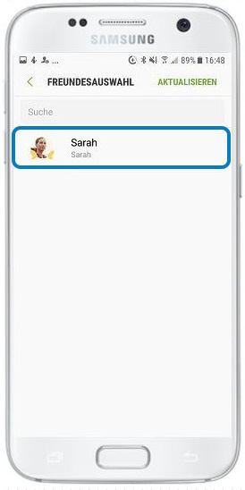 Wie kann ich bei Samsung Health einen Freund zu einer Challenge herausfordern?