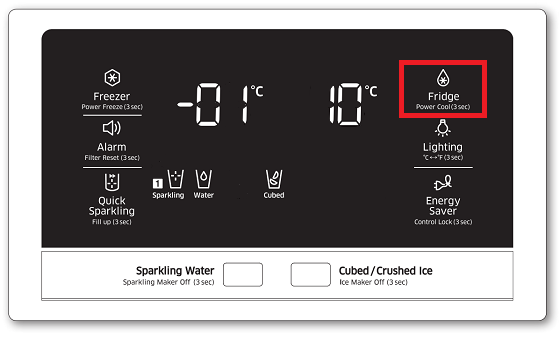 Samsung-Kühlschrank, Kühlfachtemperatur einstellen