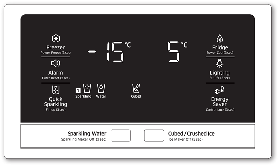 Samsung-Kühlschrank einstellen, wärmste Temperatur