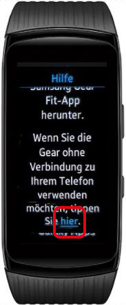 Wie richte ich meine Samsung Gear Fit2 Pro ohne ein Smartphone ein?