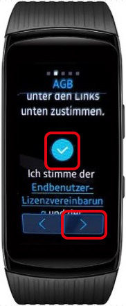 Wie richte ich meine Samsung Gear Fit2 Pro ohne ein Smartphone ein?