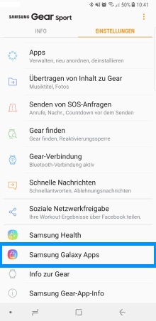 Wie kann ich Apps auf der Samsung Gear Sport installieren?