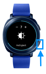 Wie kann ich bei meiner Gear Sport die Display-Helligkeit anpassen?
